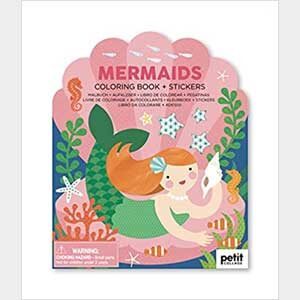 Mermaids Coloring Book + Stickers-Petit Collage