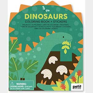 Dinosaurs Coloring Book + Stickers-Petit Collage